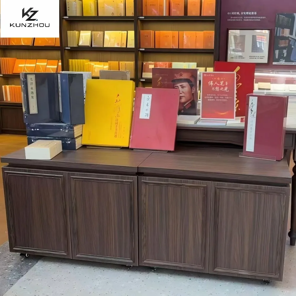 Customized multi combination bookshelf with wheeled island bookshelf