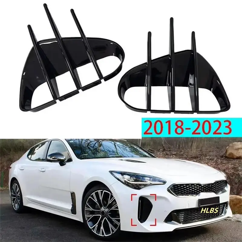 

Front Bumper Side Vent Spoiler Canard Covers Sticker Carbon Fiber For KIA Stinger 2018-2023 GT GT-Line NEW