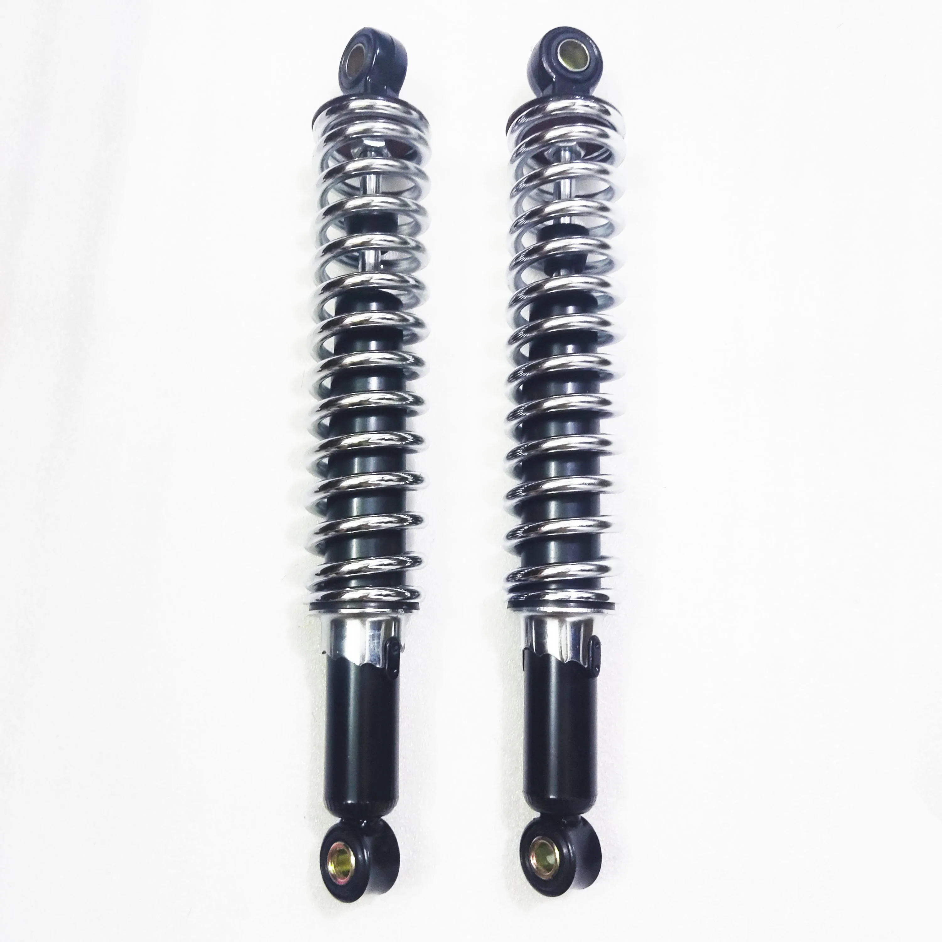 One Pair 8mm Spring 340mm 345mm Silver Chrome Motorcycle Shock Absorber Rear Suspension for HONDA Yamaha Suzuki Kawasaki