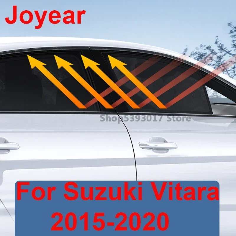 For Suzuki Vitara 2015-2020 Car Magnetic Side Window SunShades Shield Mesh Shade Blind Car Window Curtian Accessories