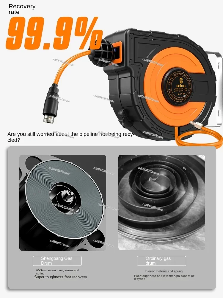 Automatic Retractable Air Hose Reel, Electric Drum, Water Drum Reel, Steam Drum, Auto Repair, Car Wash Pneumatic Tools