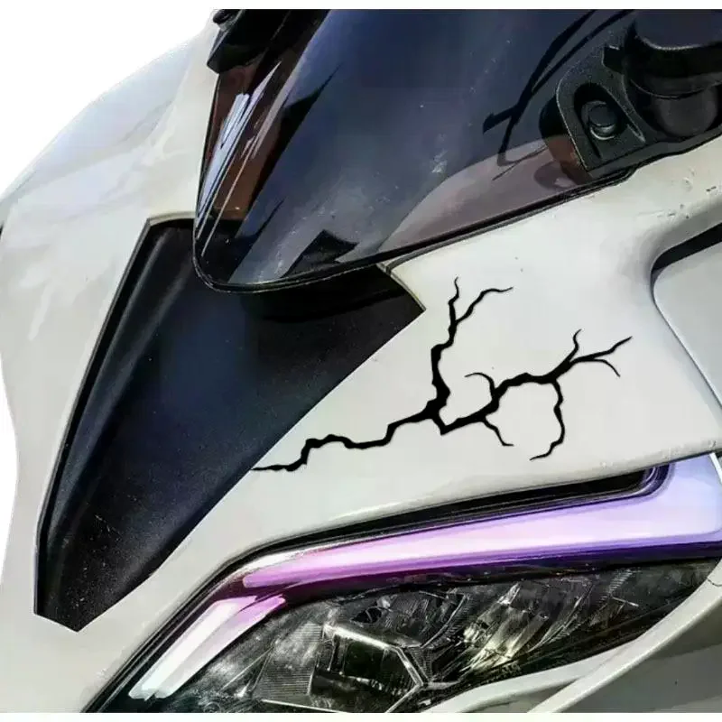 2 листа водонепроницаемый безопасный вождение для мотоциклетного шлема топливный бак DIY скутер виниловые наклейки светоотражающая молния наклейка на мотоцикл