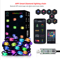 IDeal 5M/10M Smart RGB LED Light String 33/66LEDS DIY Graffiti Effect for Waterproof Garden Decor Festival Party Atmosphere Lamp