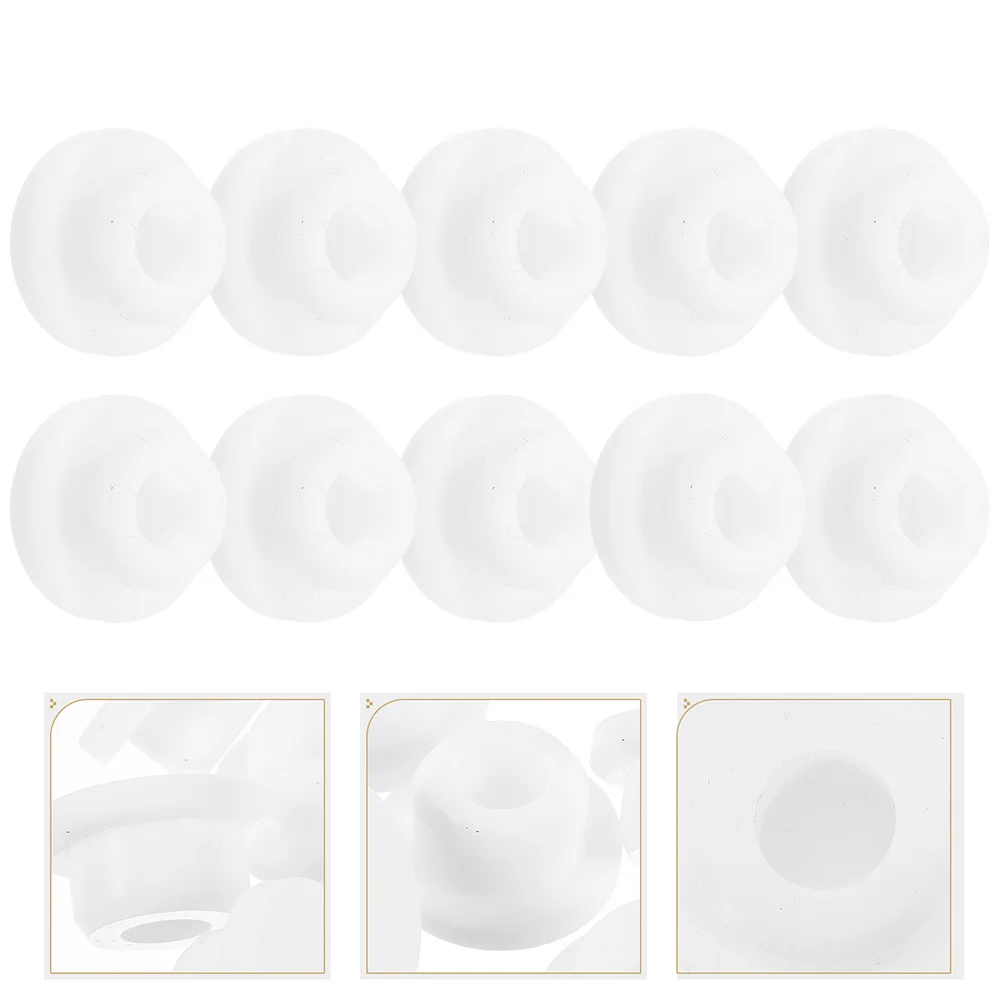 

10Pcs Round Overflow Drain Cover Washbasin Bathtub Long-Lasting Material Effective Seal No Tools Needed Bathroom Drain Cover