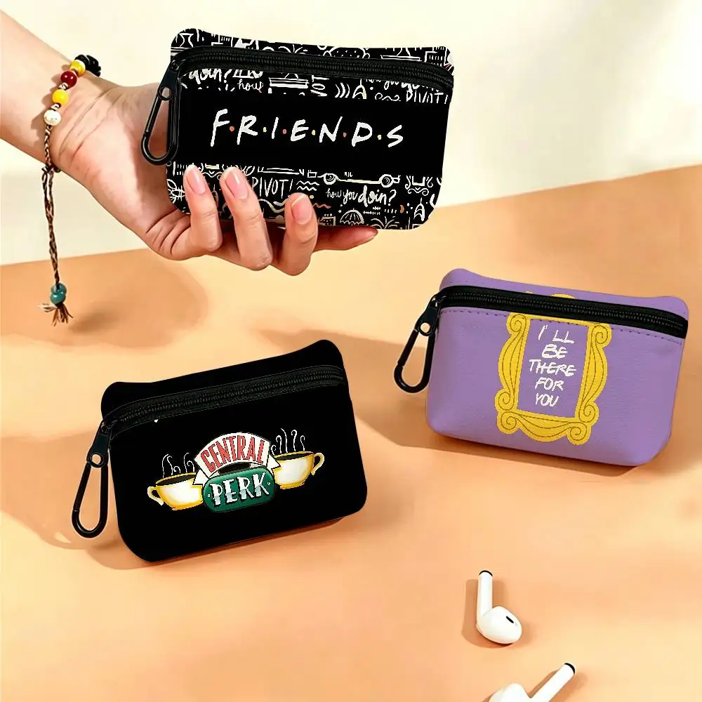 Classic F-Friends Series TV Wear-resistant Oxford Cloth Coin Purse Portable Backpack Hanging Card Storage Bag