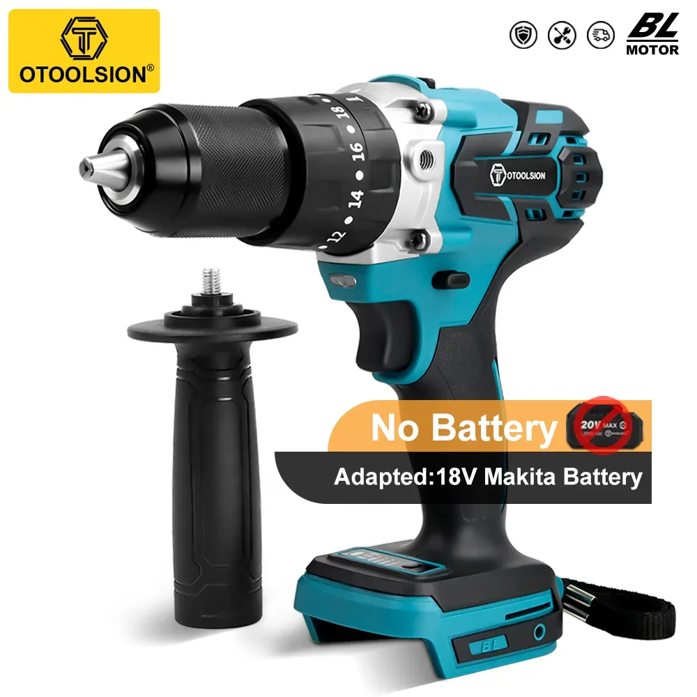 20V 13mm 120NM Brushless Impact Drill Cordless Drill Lithium-Ion Battery Electric Screwdriver Ice Fishing Ice Drill Screwdriver