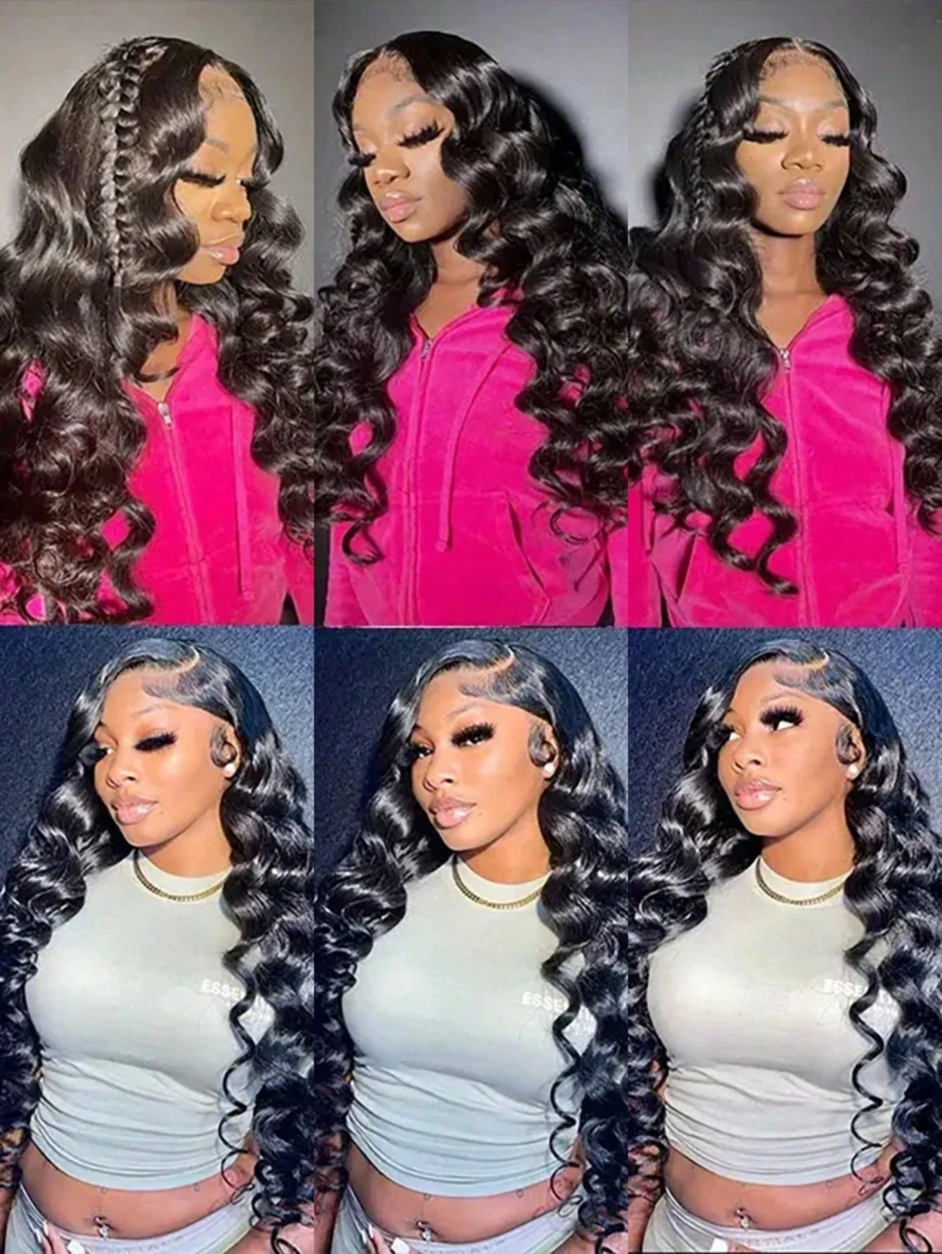 فضفاض موجة عميقة موجة فضفاضة 13x4 HD الدانتيل الجبهة خصلات الشعر المستعار الإنسان الطبيعي مجعد متموج 13x4 الدانتيل الباروكات الأمامية للنساء 250% الكثافة