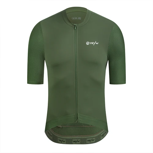 Imagen 2 del producto YKYWBIKE-Camiseta de ciclismo transpirable antisudor para hombre, camisetas de bicicleta de carretera central, ropa de ciclismo de manga corta de verano