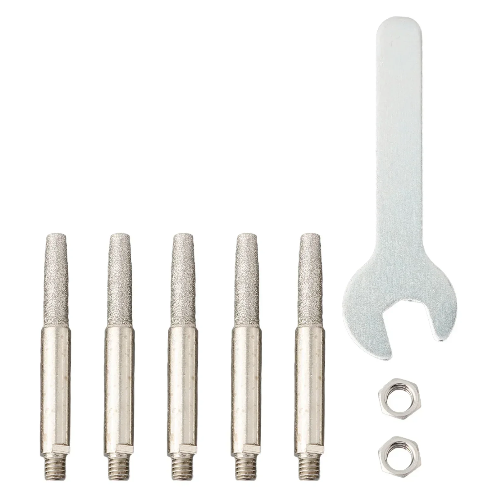 Kepala Gerinda berlian, mata Gerinda silinder 4/4.8/5.5mm kepala Gerinda dengan kunci untuk Gerinda rantai tangan