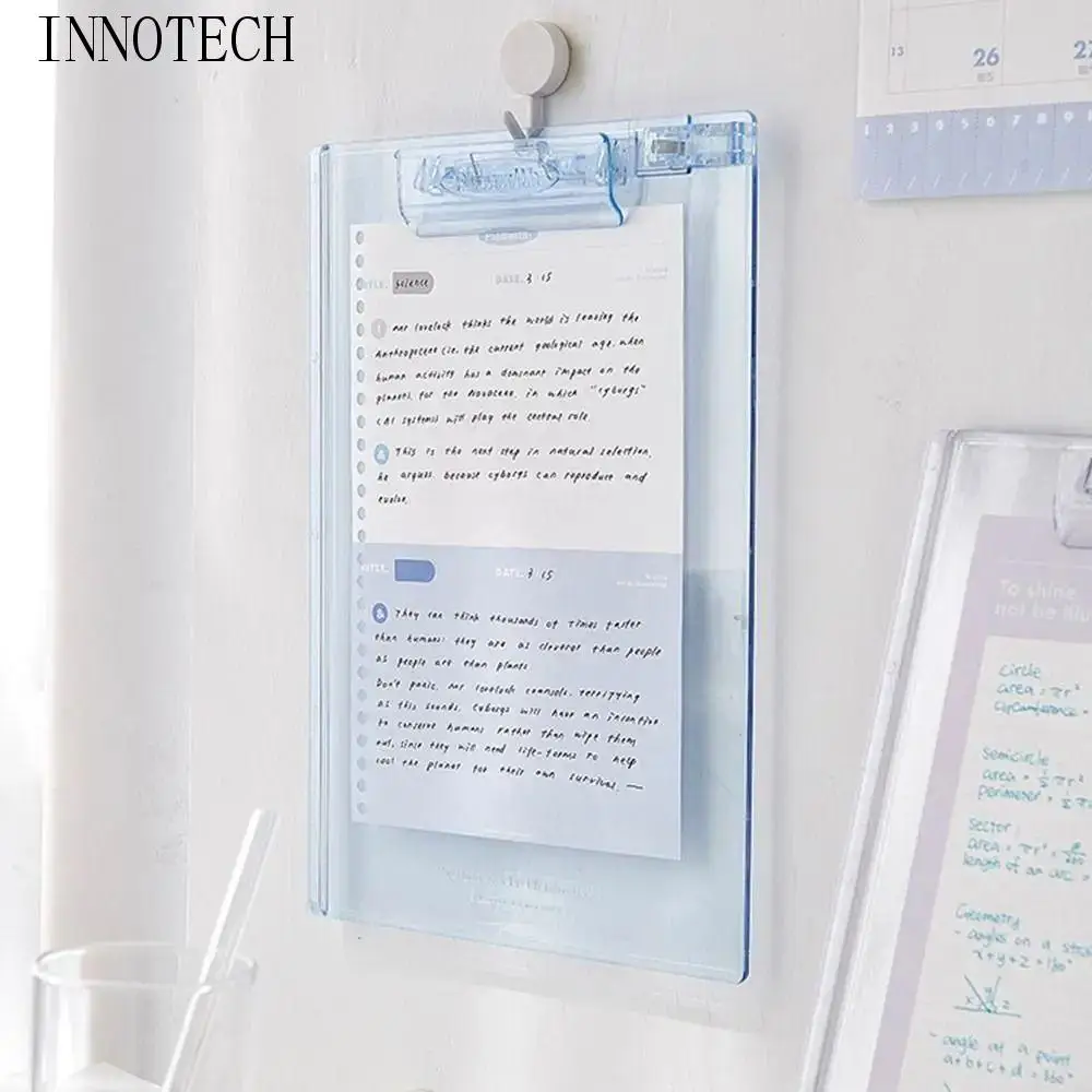 

INS Ice Writing Clipboard Transparent Arcylic Paper Organizer Drawing Signing Writing Durable File Folder Business