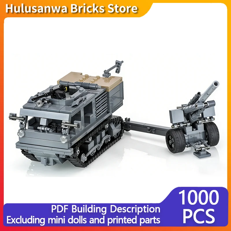 

Military M1A1 155mm Howitzer Model MOC Building Bricks War Equipment Modular Technology Gift Holiday Assemble Children Toys Suit