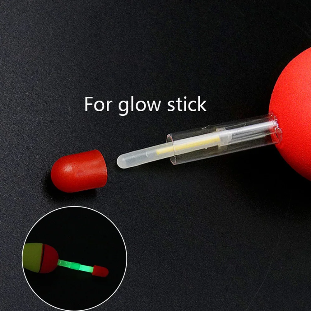 TOSR 5Pcs EVA Luminous Fishing Night Floats Light Stick Foam Plastic Bobber for Sea Rock Fishing Striking Float Accessories image 4