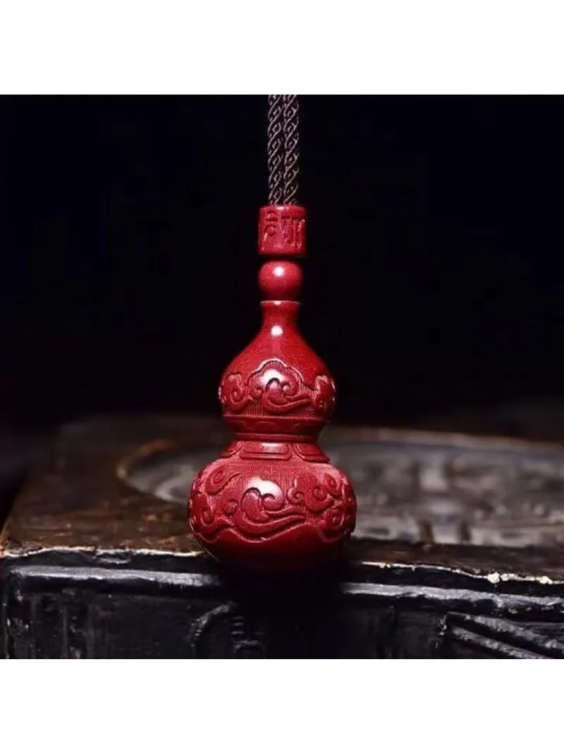 

Лидер продаж, необработанная руда, киноварь, Xiangyun Gourd, мужской и женский кулон, фиолетовое, золотое, песочное ожерелье Fu