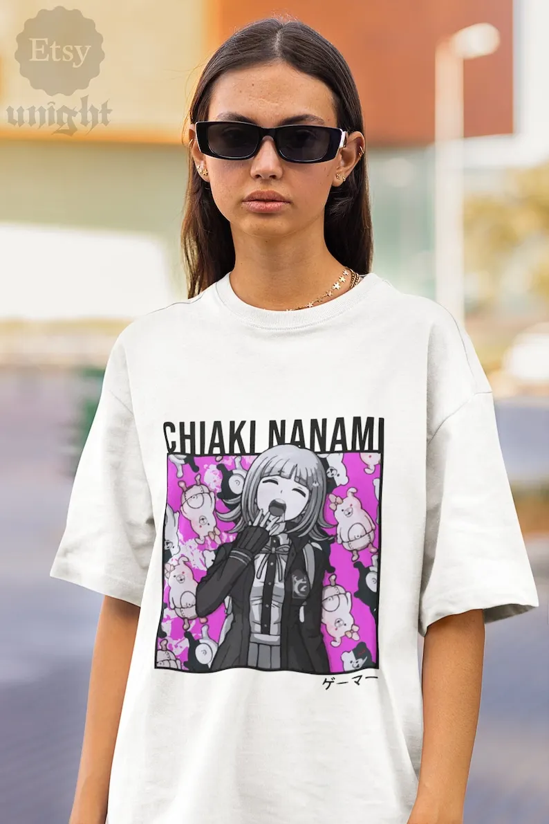 Unisex Danganronpa Chiaki Nanami T-shirt - Anime Danganronpa Character, Despair, Killing Game