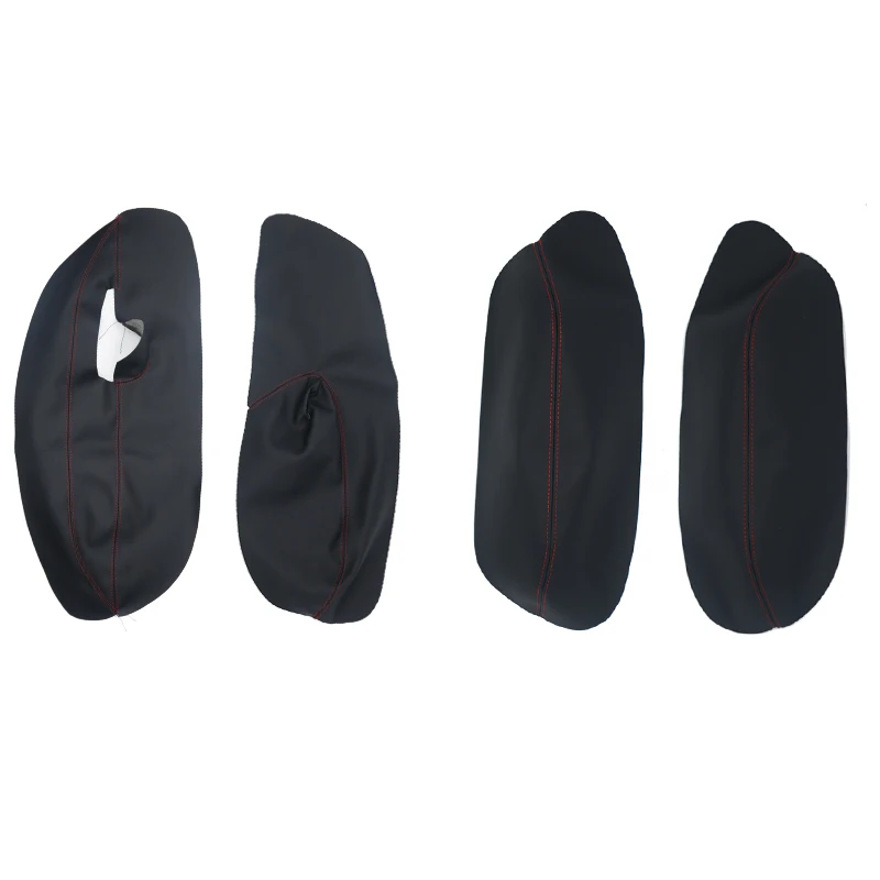 For VW Golf 4 MK4 Jetta 1999-2005 ONLY 3 DOORS Car Microfiber Leather 4pcs Door Armrest Panel Cover Protective Trim