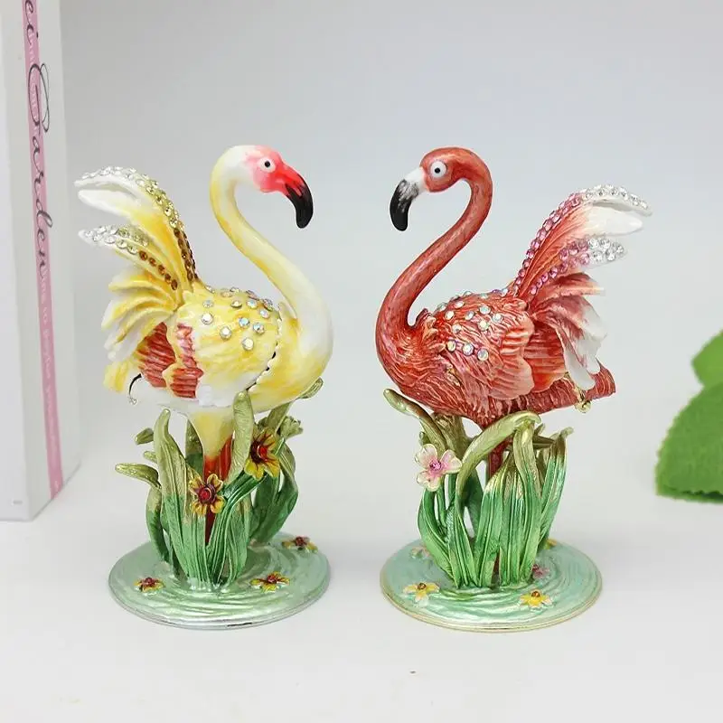 Enamel alloy flamingo ornament