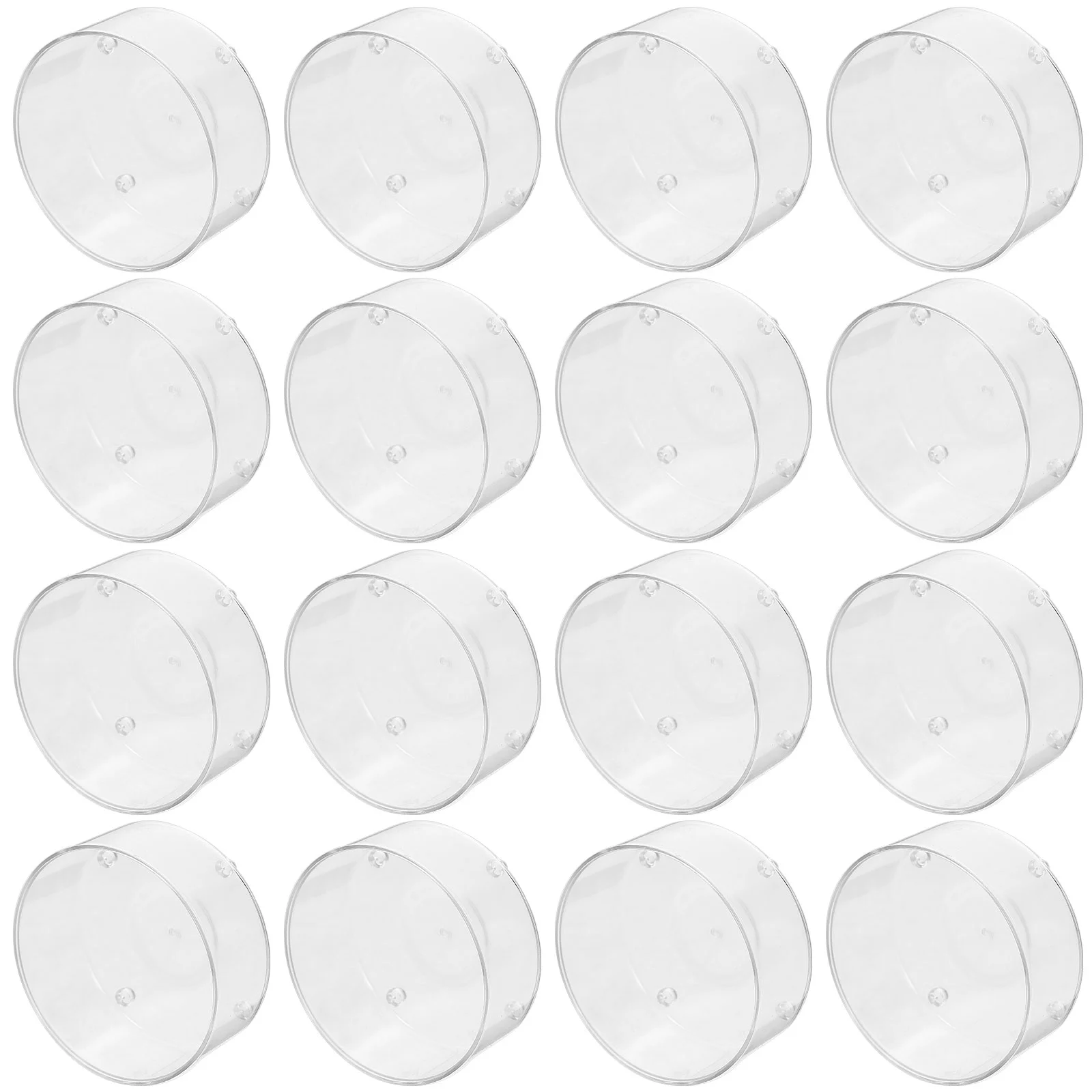 

100 Pcs Premium Wooden Holders Clear Tea Light Wax Melt Holder Containers for Home Temple Church Use