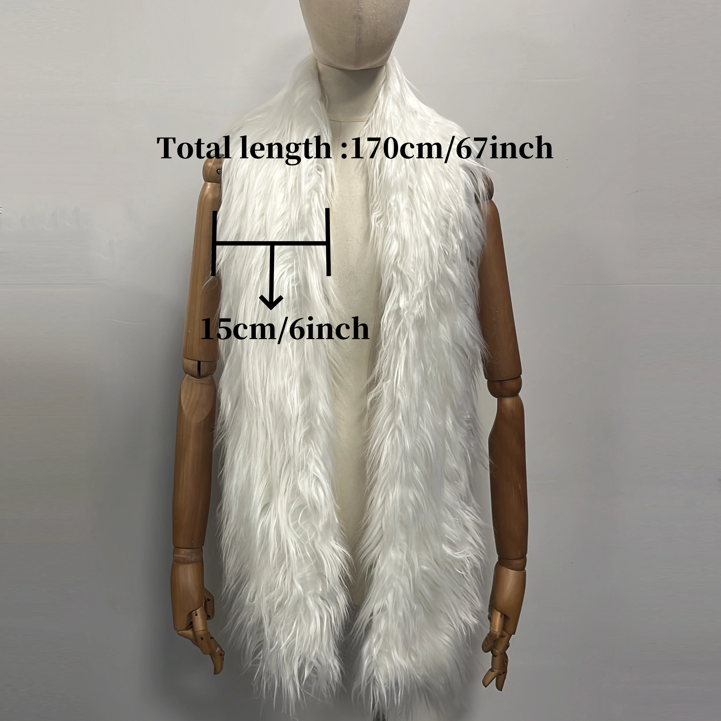 الخريف والشتاء فو الفراء أزياء عارضة عطلة حزب LED توهج وشاح دافئ