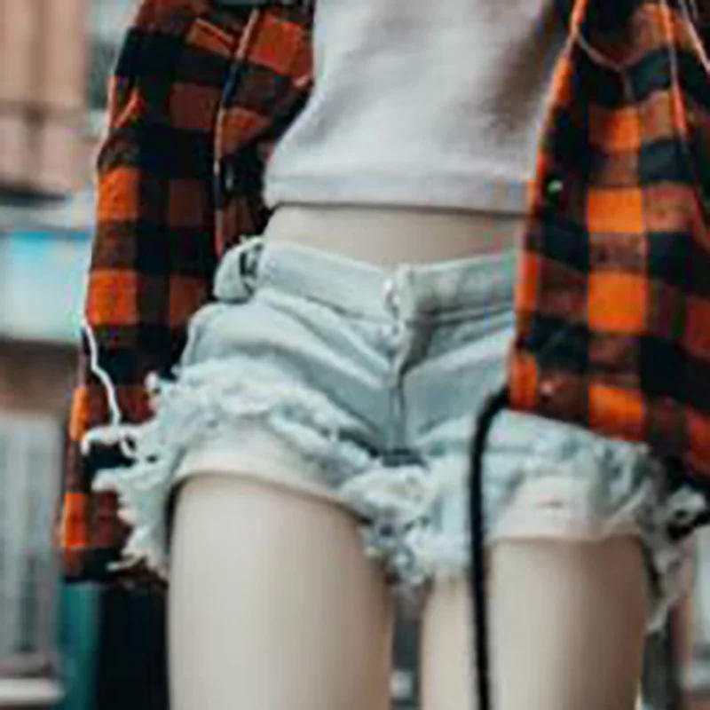 

1/6 Scale Summer Ripped Jeans Female Soldier Shorts Pants Model for 12in Phicen Tbleague Action Figure Toys