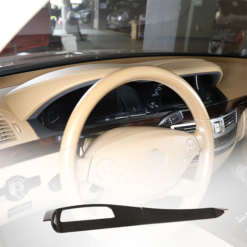 

For 08-12 Mercedes-Benz S-Class W221 ABS dashboard decorative panel, car steering wheel edge decorative sticker, car accessories