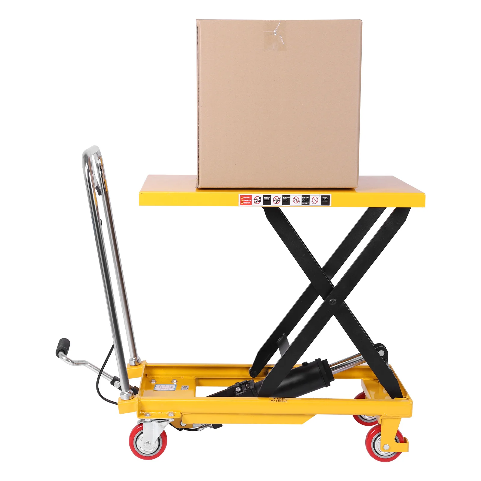 

Lift Table Cart with Lifting Table Hydraulic Scissor Cart Non-Slip Pad Power Lifting Electric Trolley for Material Handling