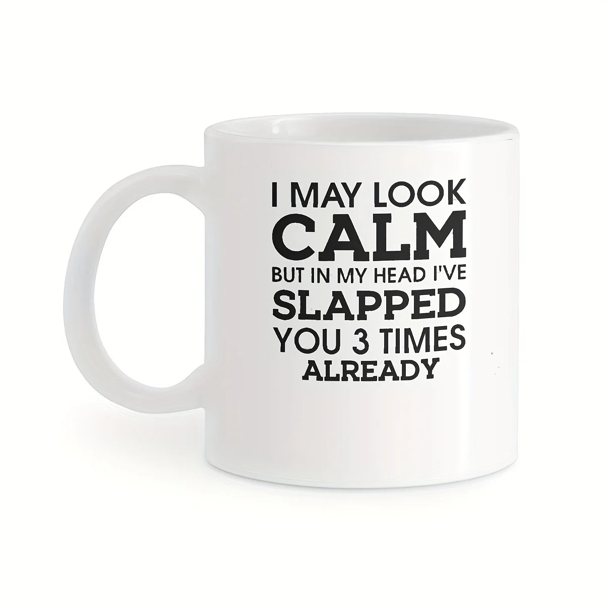 

Ceramic Coffee Mug with Funny Quote - Hand Wash Only, Insulated, Reusable 11oz Beverage Cup - Ideal Gift for Mom, Sister, Wife,