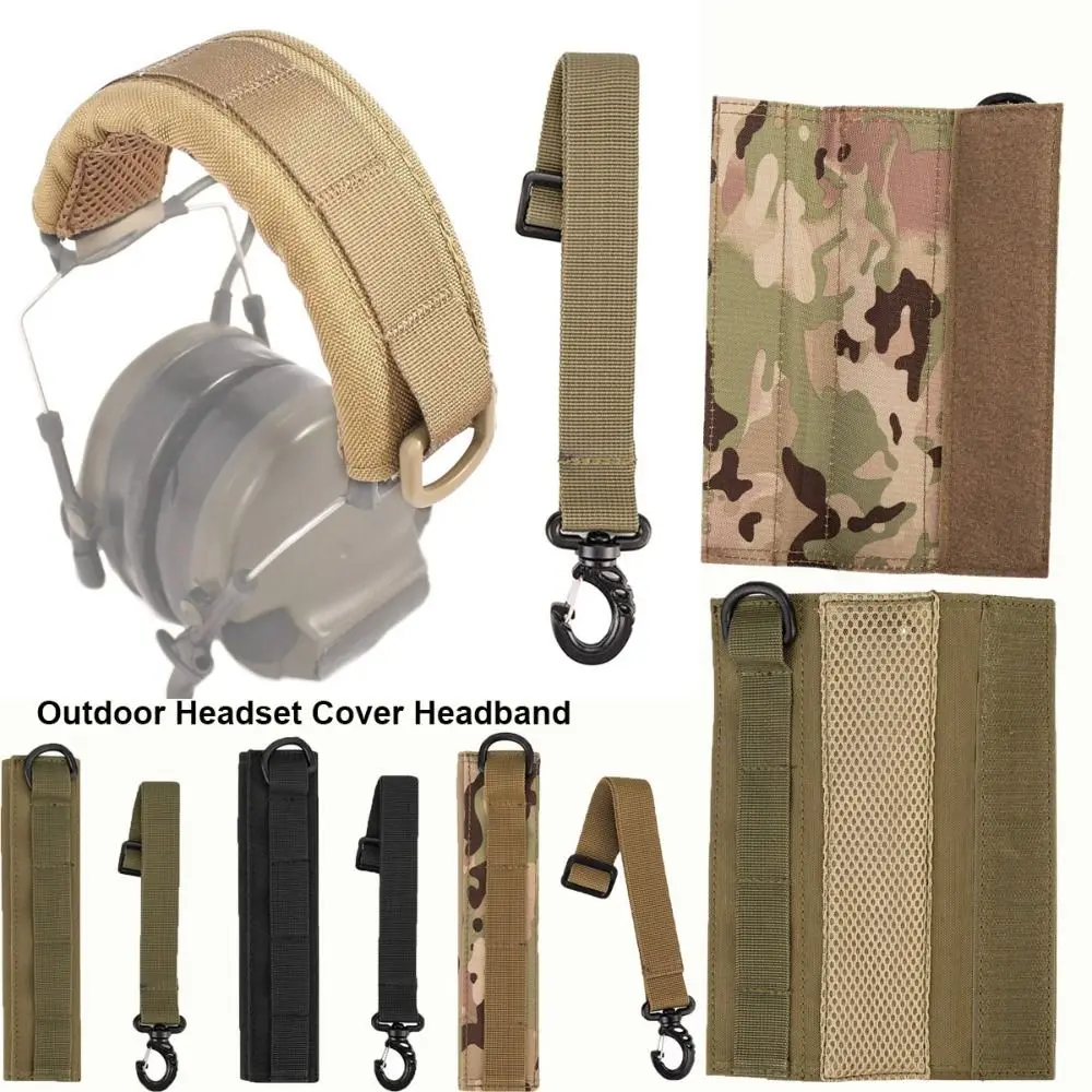 

New 600D Oxford Outdoor Headset Cover with Rotatable Buckle 4 Colors Headband Earphone Case Camping Hiking Accessories EDC Tool