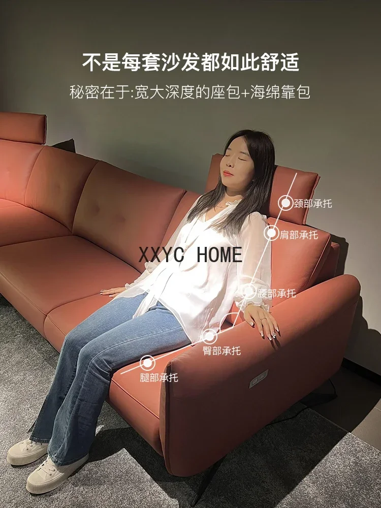 Picture 4: Electric Functional Sofa Leather Corner Shaped Sofa
