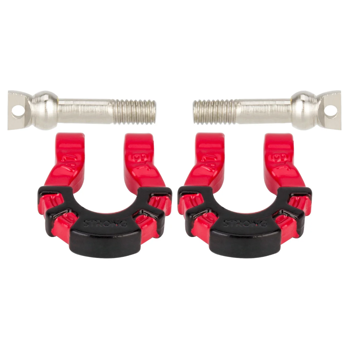 2Pcs Metall Vorne Hinten Stoßstange Anhänger Haken Abschleppschäkel Rettungs Haken für 1/10 RC Crawler Auto Axial SCX10 Trx4 trx6 D90 Yikong Teile