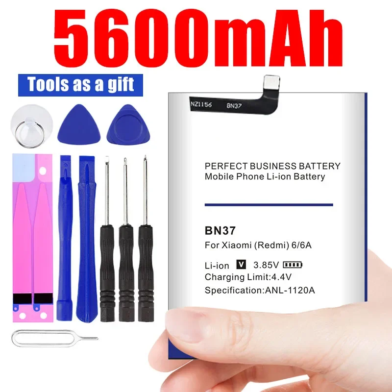 5600mah Bn37 Battery for Xiaomi Mi Redrice Redmi6 6 6a Genuine Phone