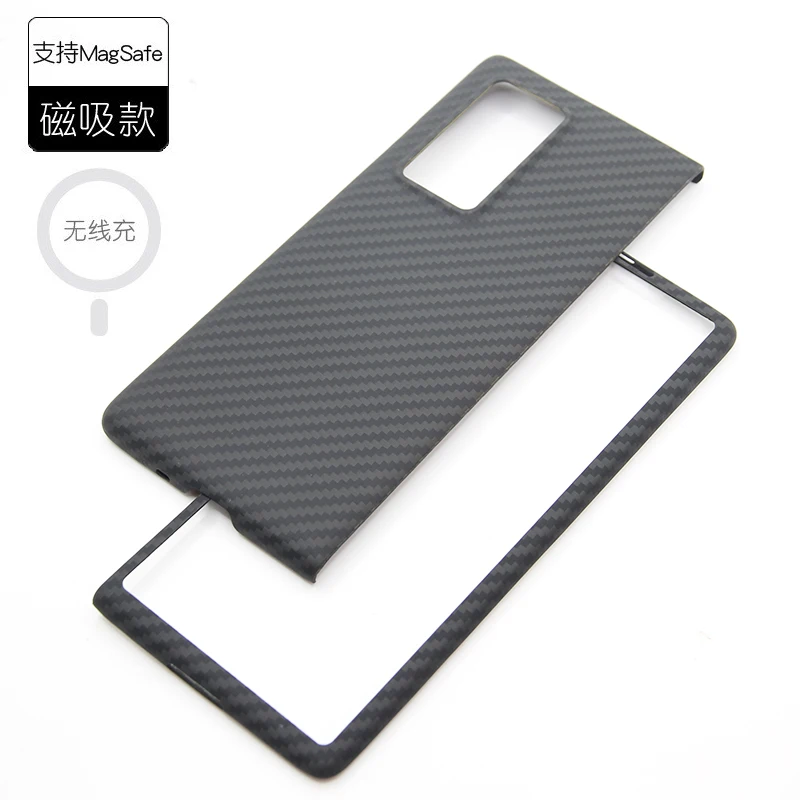 ZXKE Carbon case For Huawei Mate X2 Embedded Iron Sheet Magnetic Car Support Magsafe Aramid Fiber shell