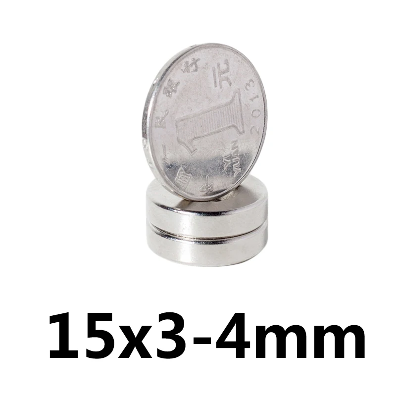 15X3-4 mm Diameter Magnet 15X3 mm Hole 4mm Small Round Strong Magnets 15x3-4mm For Home Refrigerators, Offices DIY 15*3-4 mm