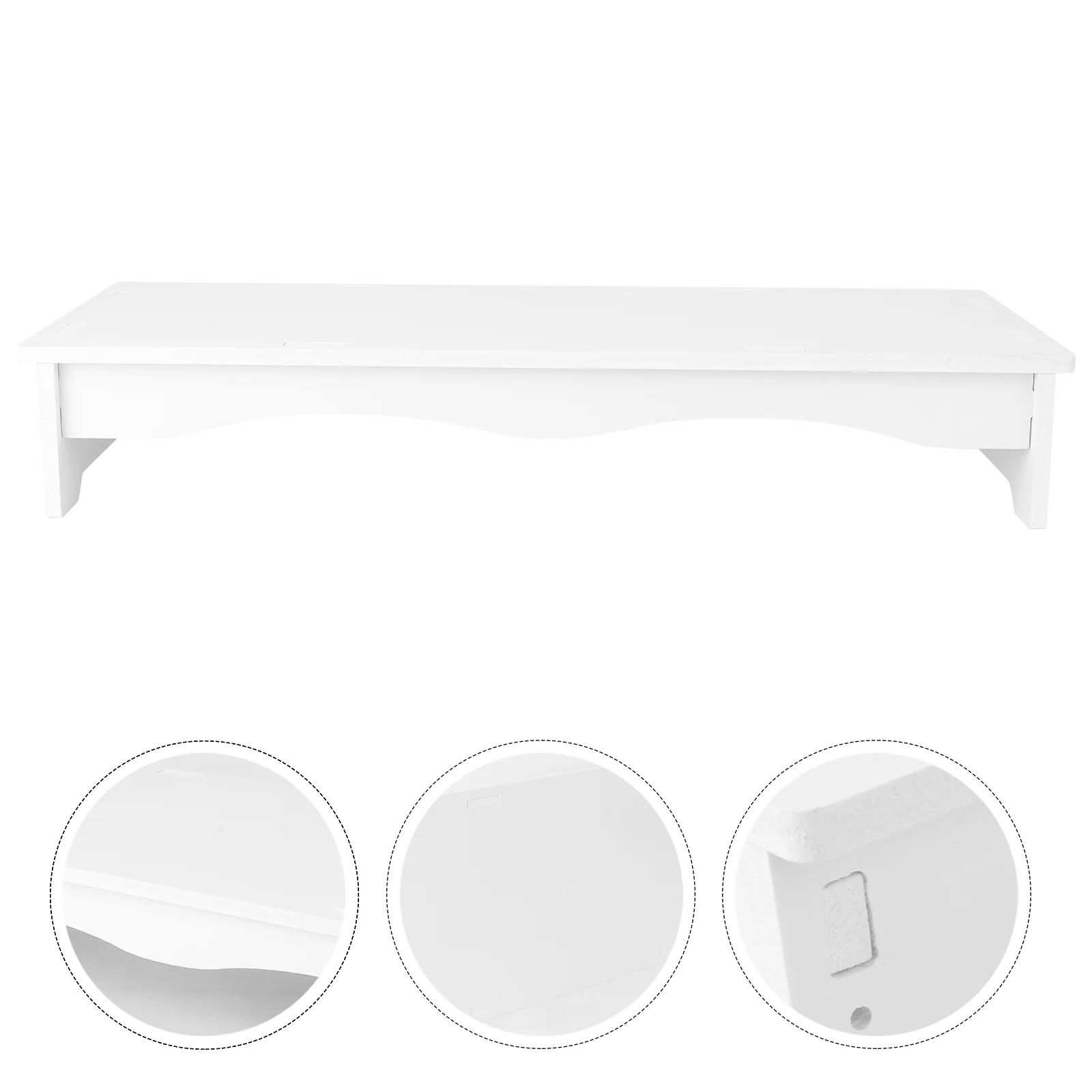 Monitor Komputer Rak Tinggi Putih Rak Layar Komputer untuk Rumah Kantor Plastik Penyimpanan Layar Tinggi