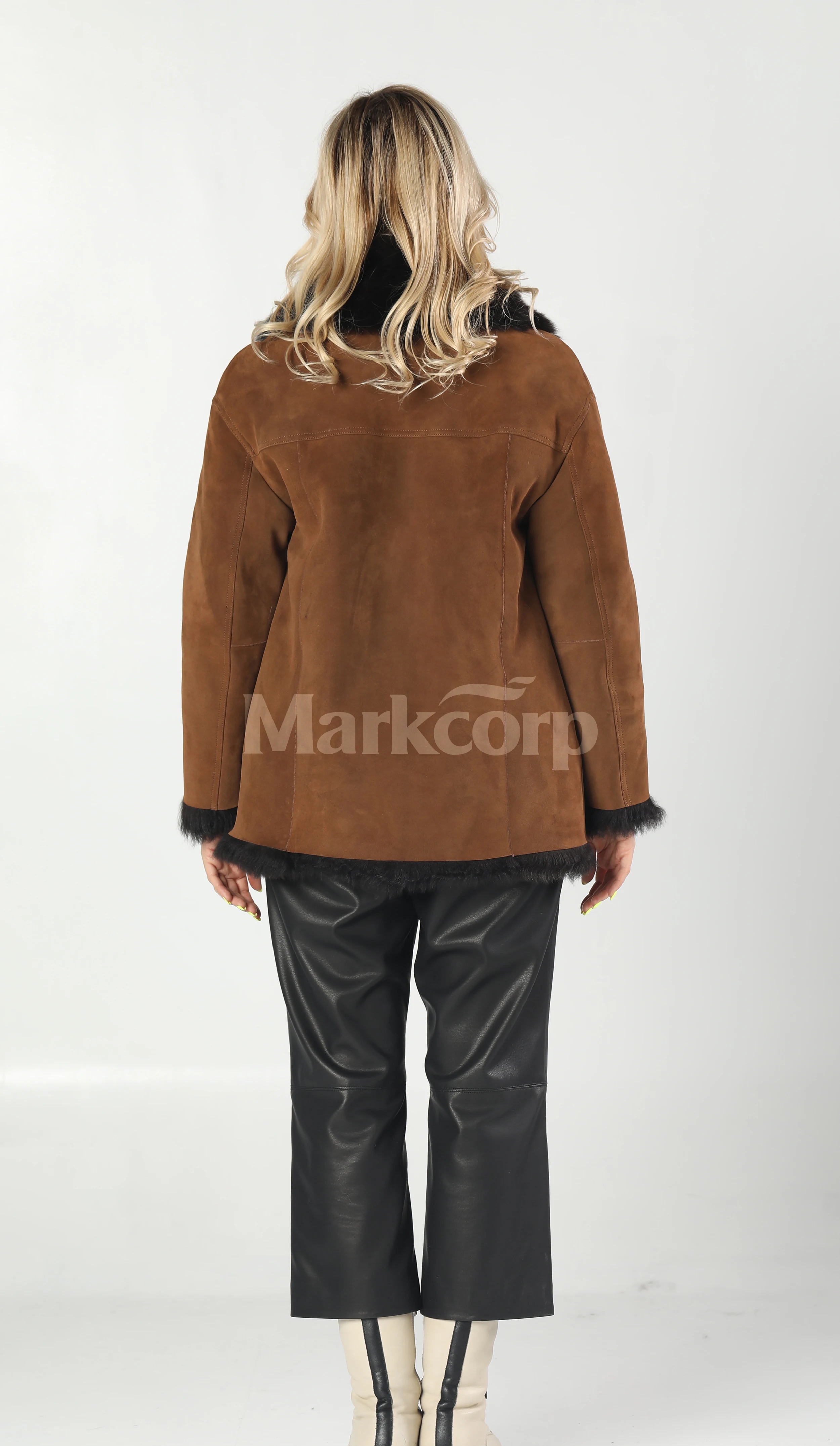 【Markcorp】Modisches Vintage-Pelz aus echtem Schafsleder