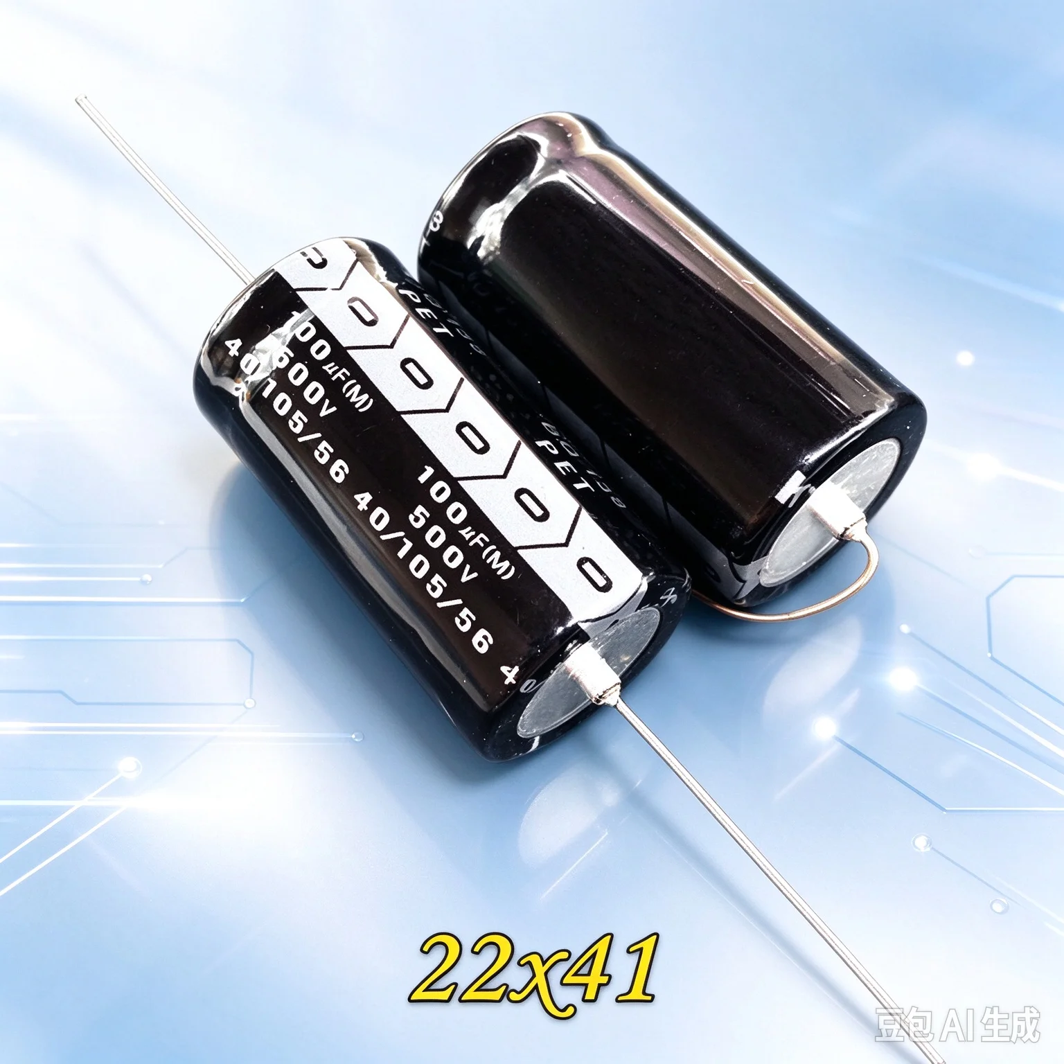 capacitor-for-elcnk-bq-100uf-500v-axial-polar-high-voltage-tube-amp-filter-capacitor-100pcs