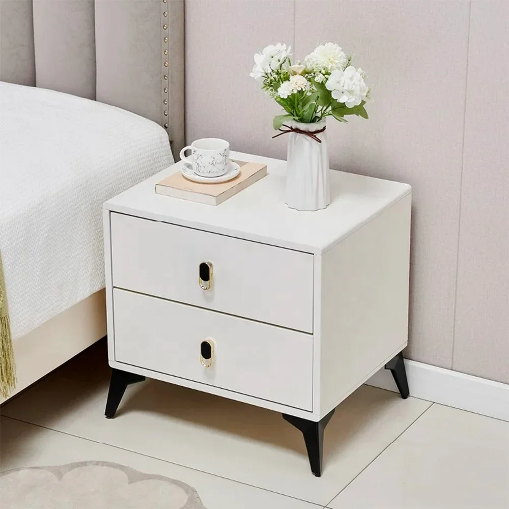 Light Luxury Popular Bedside Table Modern Kids Bedroom Furniture 2 Drawer Nightstand