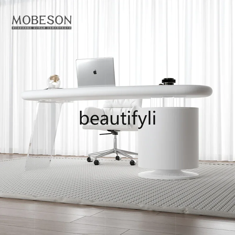 

53Designer special-shaped acrylic desk study computer table home study table