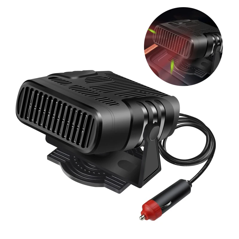 Car Heat Fan Car Defrosting Heating Purifier Front Windshield 12V 24V Universal Dual-Purpose Portable Car Dual-Gear Heating Fan