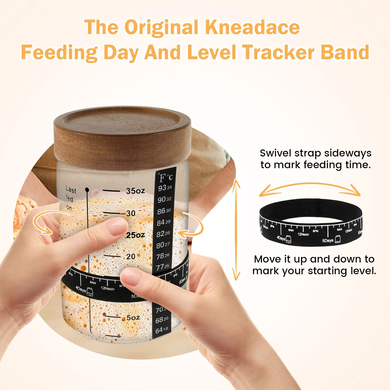 Kit de frasco inicial de massa fermentada 1000ml, recipiente de fermentação de massa, boca larga, frasco de vidro transparente para cozinha, tanque de armazenamento de alimentos