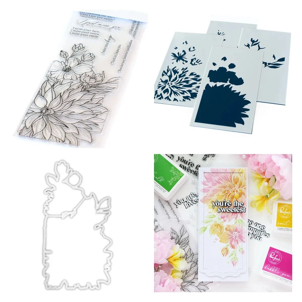 Beautiful Flowers Metal Cutting dies And Stamps For Scrapbooking Stencil Embossing Mold DIY Paper Cards Craft Cutting