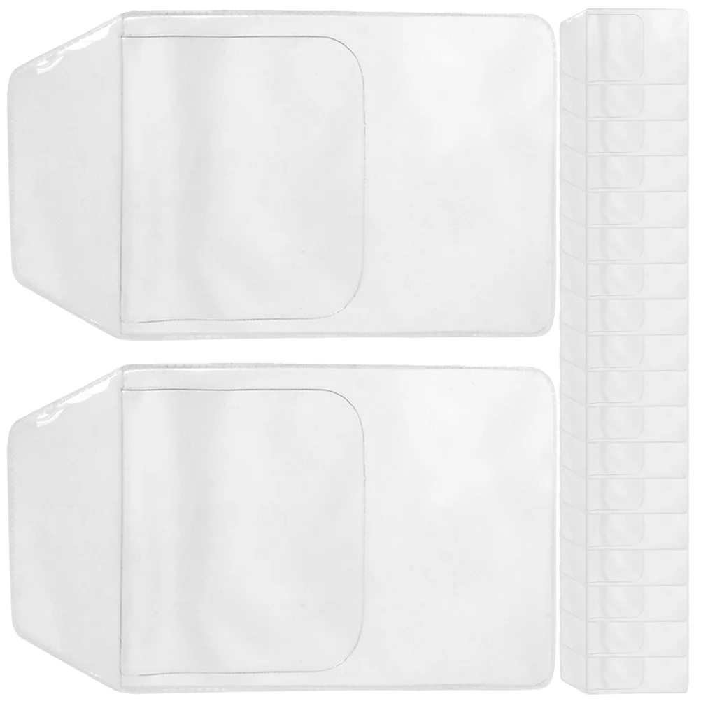 

20 Pcs Transparent Pen Bags PVC Nurse Doctor Supplies Large Capacity Pocket Protectors Shirts Practical Storage Container