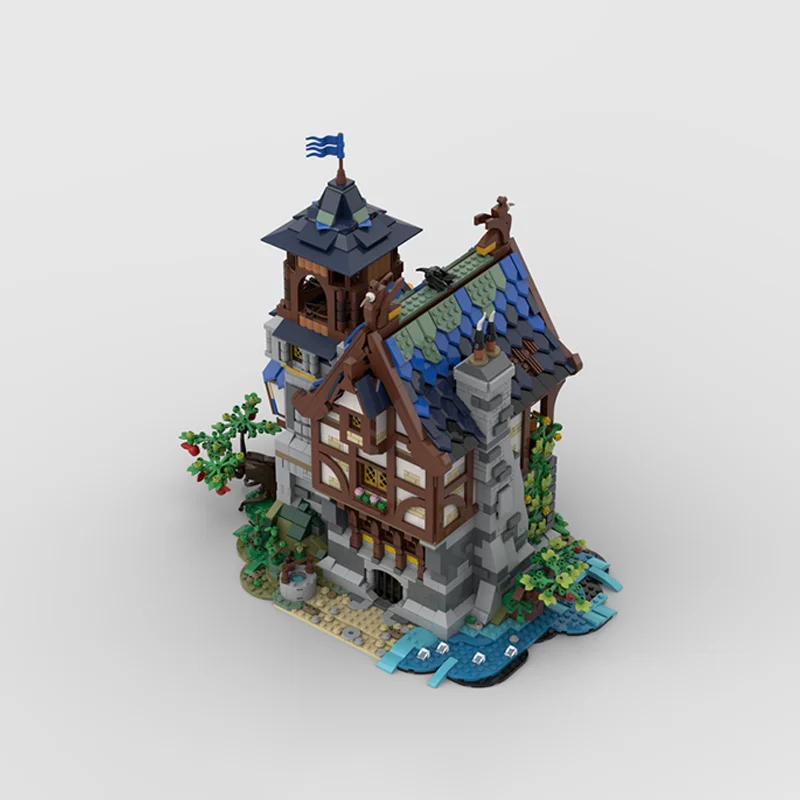3482pcs MOC Greenwood Watch Castle Medieval Fortress Model Building Blocks Advanced Build Pack Premium Detailed Craft Toy Gift