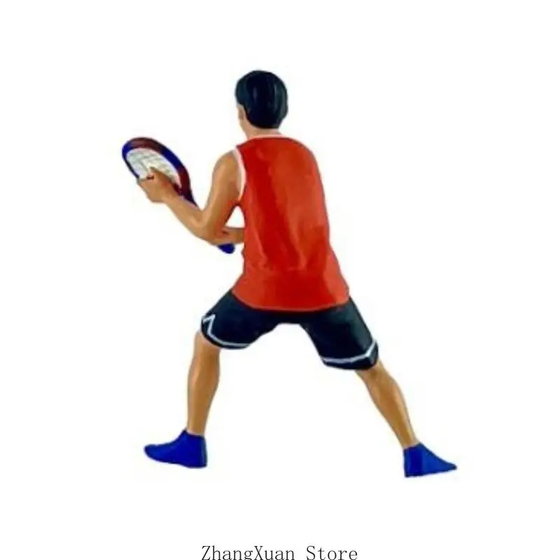 Tennisspieler-Figurenmodell, Maßstab 1:64, bemalte Miniaturfigur, Miniaturszenen, 3XUF – Detail 5