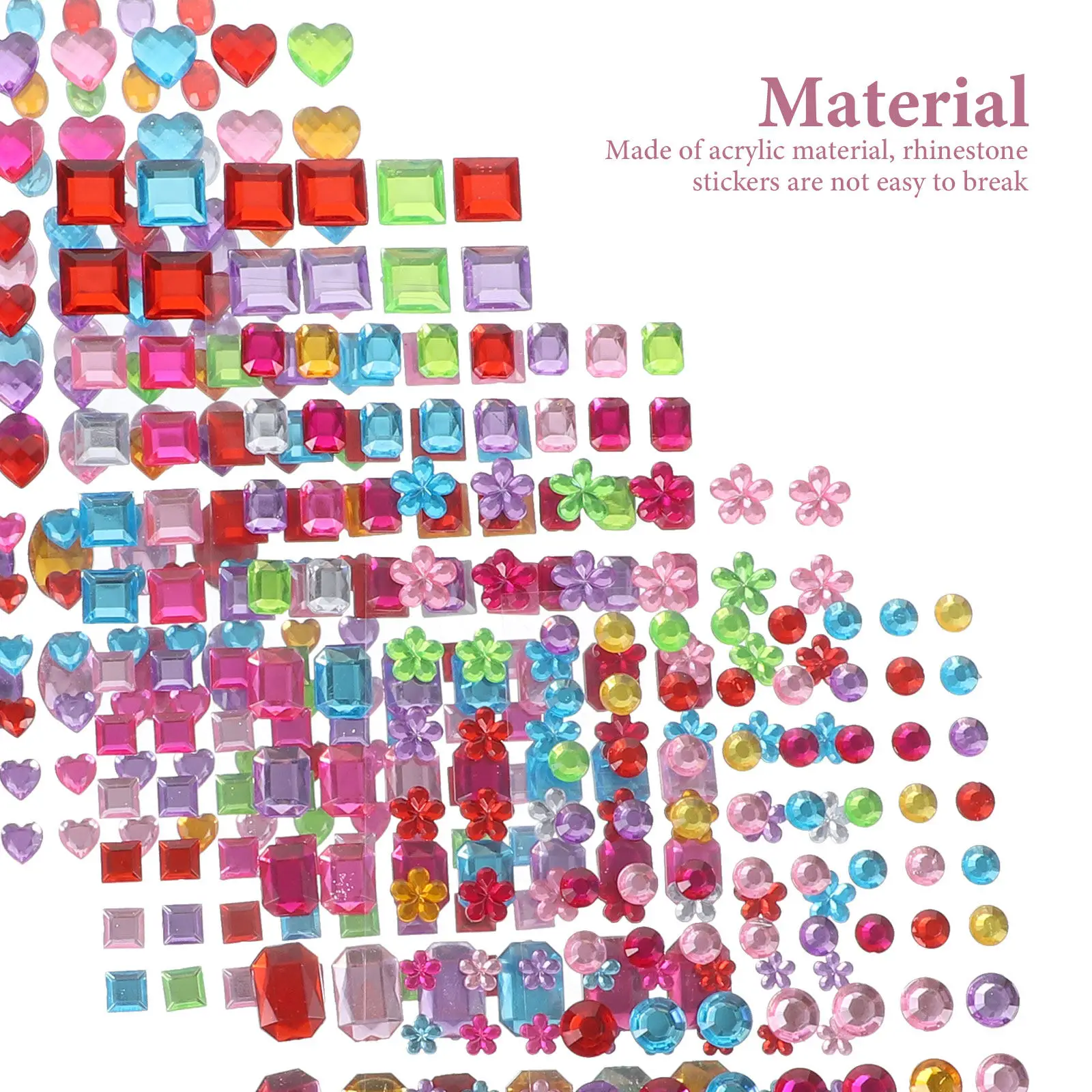 12 Sheets Gems Stickers Adhesive for Face Makeup Jewels Crystal Rhinestone Gemstone Gemstones Craft
