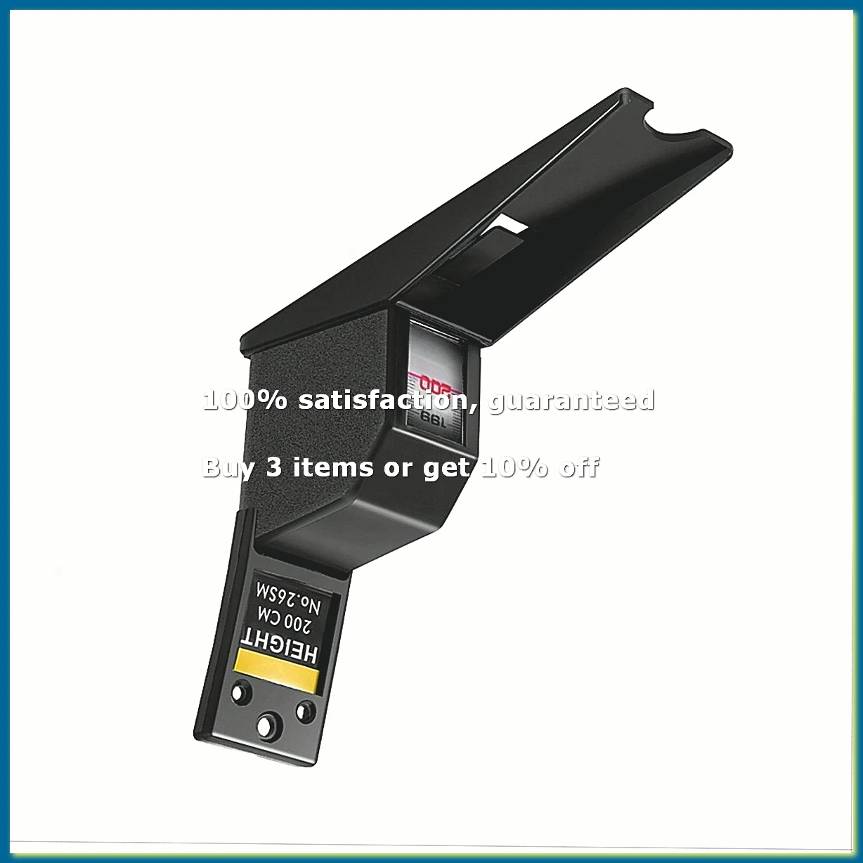 200Cm Stadiometer Black Wall Mounted Height Meter Growth Ruler Cm Metric Tape Measures-A62I