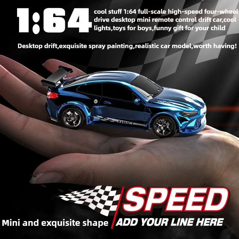 

Cool Stuff Toy Car Funny Gift-1:64 Full Scale Desktop Rc Drift Car,Remote Control Car,high-speed 4WD Mini Rc Cars,Toys for Boys