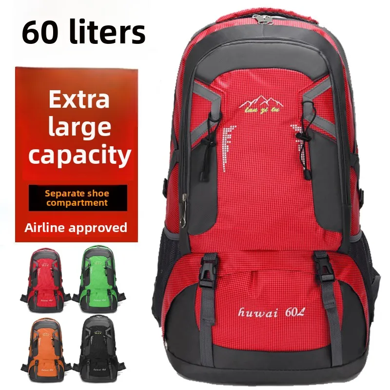 

Large Capacity 60L Travel Backpack Men's Outdoor Climbing Bag Multifunctional Suitcase Women's Business Trip Backpack