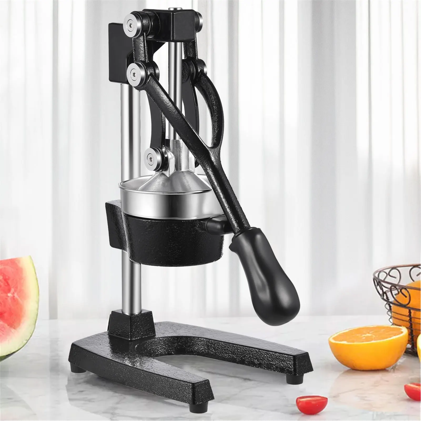Lightweight Stainless Steel Manual Citrus Juicer, Commercial Hand-Operated Fruit Juicer, Non-Electric Portable Juicer, Suitable for Oranges, Lemons, Pomegranates and Other Fruits, Ideal for Home Kitchens, Bars and Restaurants.
