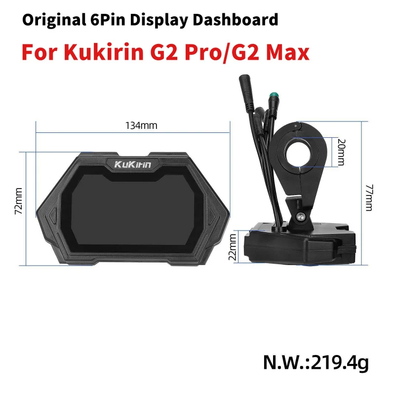 

Original Kukirin G2 Pro G2Max Electric Scooter 6Pin Display Dashboard TFM13 FEIM1 16 Instrument Digital Meter Screen Replacement