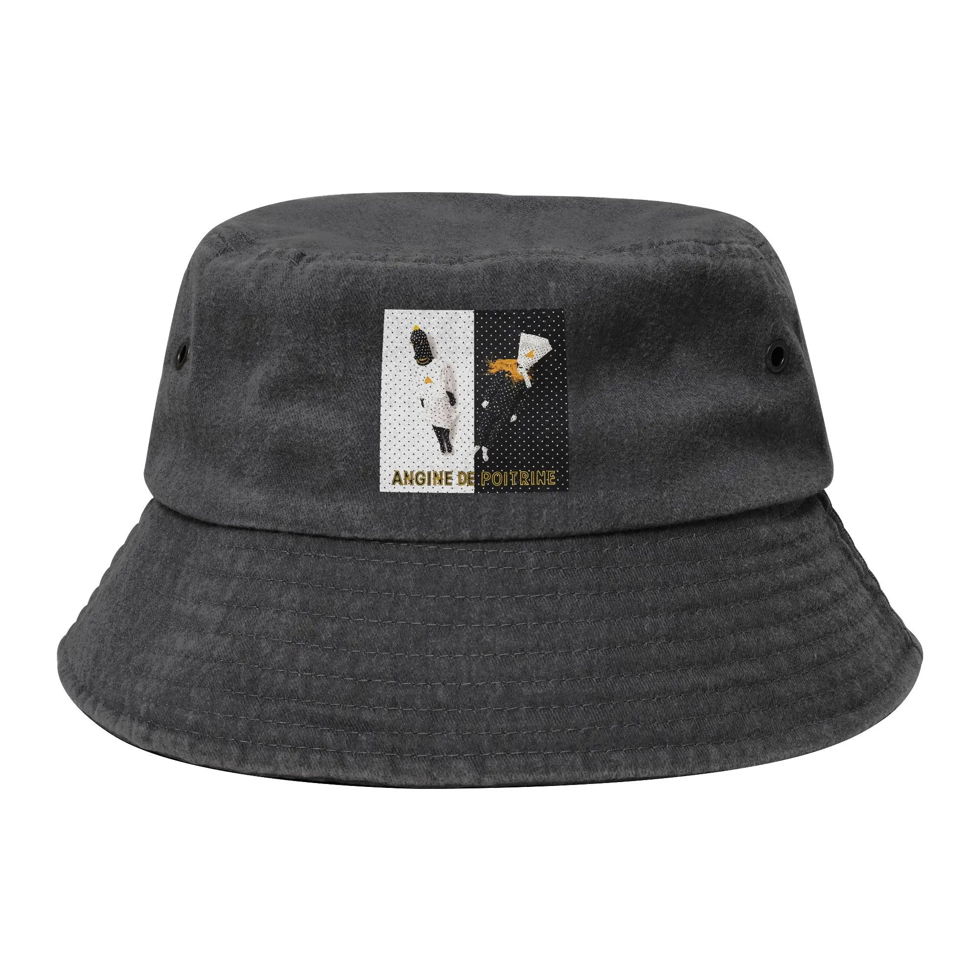 Angine de Poitrine Bob en jean vieilli pour adolescent, chapeau de soleil anti-UV pour les vacances et la pêche